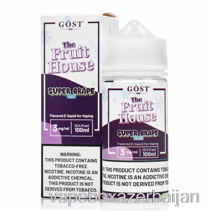 Vape Box Azerbaijan Iced Super Grape - The Fruit House - GOST Vapor - 100mL 0mg